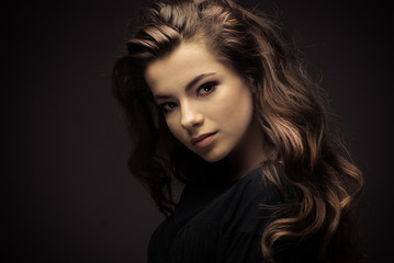 Naklejka premium Fashion woman portrait