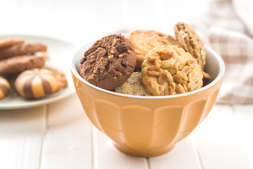 Different types of sweet cookies.