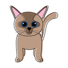 Cute cat icon sketch