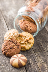 Different types of sweet cookies.