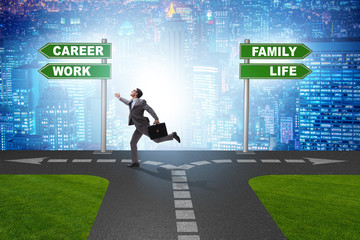 Work life or home balance business concept