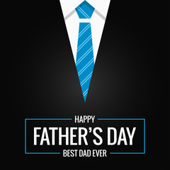 Fathers day card on black background