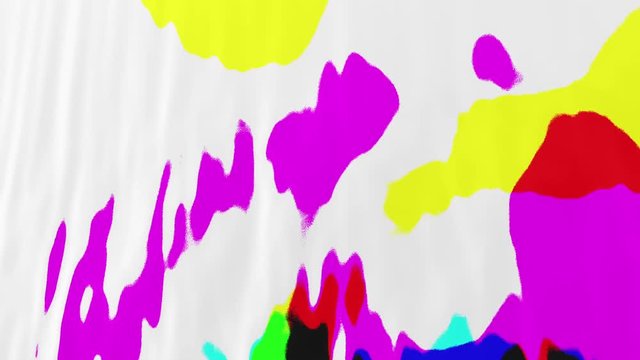 Abstract multicolored spots, 3d animated seamless loop background.
