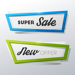 Vector sale banners set 