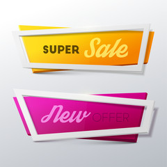 Vector sale banners set 