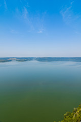 Obraz premium Panoramic view of the fjords and the bay of Bakota from a height. Bakota, Ukraine.