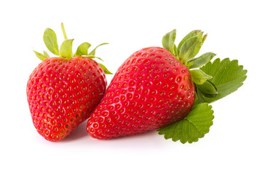Fresh strawberries isolated