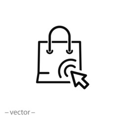 online shopping icon vector