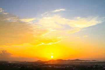 Beautiful sky at twilight time