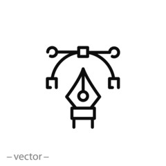 pen tool icon vector