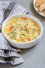 Chicken soup with vegetables