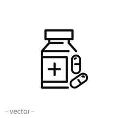 pills bottle icon vector