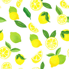 Lemon and Lime Repeat Pattern