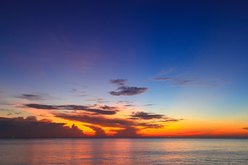 Beautiful sky at twilight time