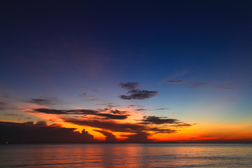 Beautiful sky at twilight time
