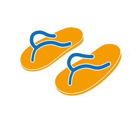 Flip-flops thongs slippers icon isolated.