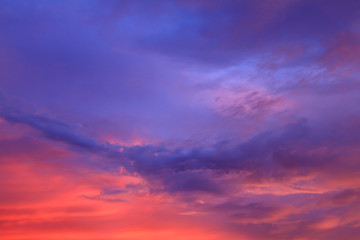 Beautiful sky at twilight time
