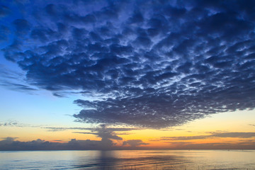 Beautiful sky at twilight time