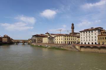 Fototapeta na wymiar River Arno, river in Florence, Italy