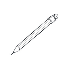 Hand drawn pencil sketch isolated on white background. Vector illustration.