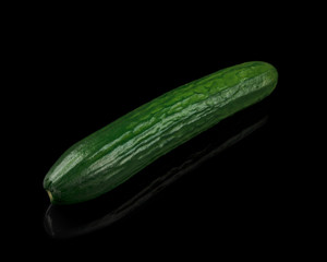 Cucumber on black background