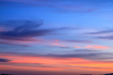 Beautiful sky at twilight time