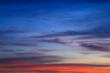 Beautiful sky at twilight time