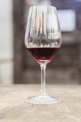 Glass of red wine