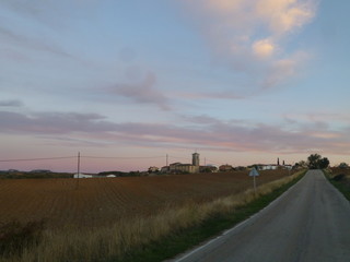 Paisaje  y campo en Copernal, pueblo de Guadalajara en Castilla la Mancha ( España)