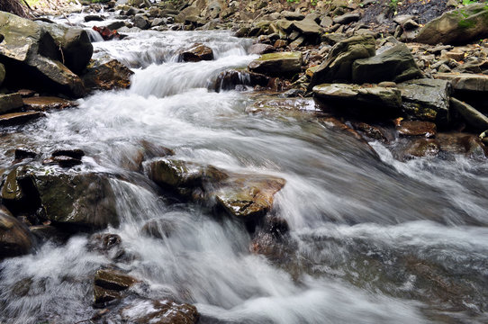 landscape mountain stream clean water