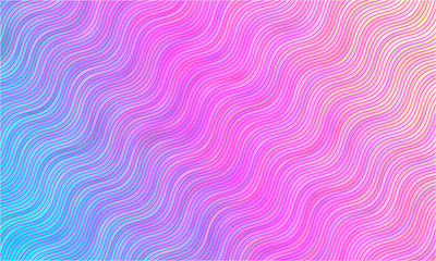   Psychedelic Wavy Stripes Vector Background. Holographic Pastel Rainbow Curly Diagonal Zigzag Texture. Vivid Gradient Lines in Cyan, Blue, Pink, Violet, Magenta and Yellow.  © Artefficient