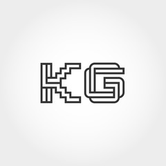 Initial Letter KG Logo Template Vector Design
