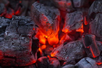 ,barbecue charcoal, burning charcoal in the background