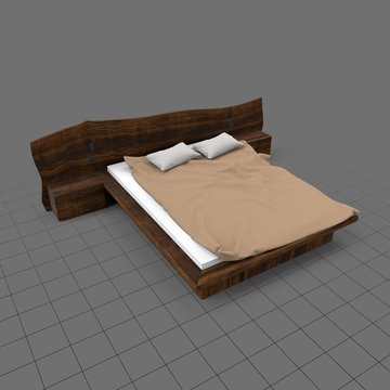 Rustic double bed