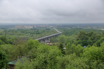 Fototapeta premium VLADIMIR, RUSSIA - MAY 18, 2018: View of an ancient Russian city founded in 1108. The capital of the Vladimir region. One of the tourist centers of the Golden Ring of Russia 