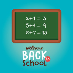 chalkboard class math back to school vector illustration design