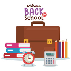 back to school set icons vector illustration design