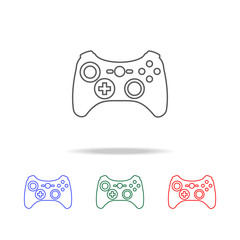 game pad, joy stick, controller icon. Elements of game life in multi colored icons. Premium quality graphic design icon. Simple icon for websites, web design, mobile app