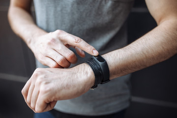 Hand close-up, print on phone, messages, text messages, can be used for advertising, text input