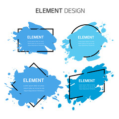Paint, Text box bubbles Empty template. design elements
