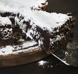 Chocolate cake food photography recipe idea