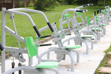 training equipment gym in the park