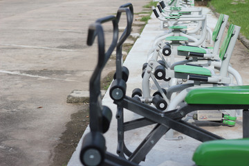 training equipment gym in the park