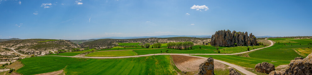 Panoramic view of the Phrygian valley located between Afyon and Eskisehir