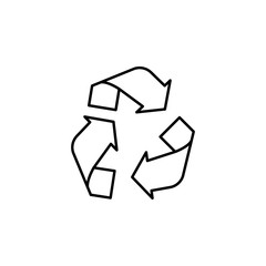 recycling mark outline icon. Element of logistic icon for mobile concept and web apps. Thin line recycling mark outline icon can be used for web and mobile