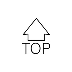 top arrow sign outline icon. Element of logistic icon for mobile concept and web apps. Thin line top arrow sign outline icon can be used for web and mobile