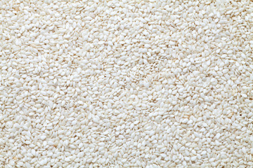 White sesame seeds, Food background