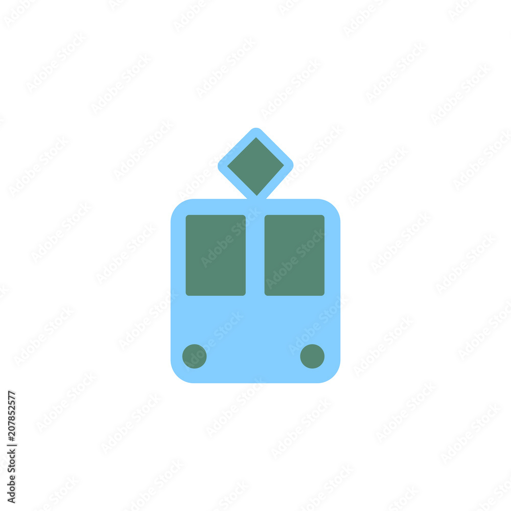 Poster tram icon. element of web icon for mobile concept and web apps. colored isolated tram icon can be us