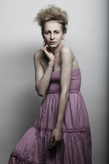 Fototapeta premium Beautiful female fashion model posing