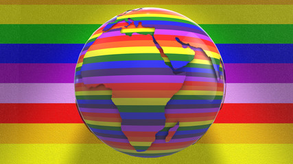 LGBT Gay Lesbian Pride Mardi Gras LGBTQIA graphic background 3D render